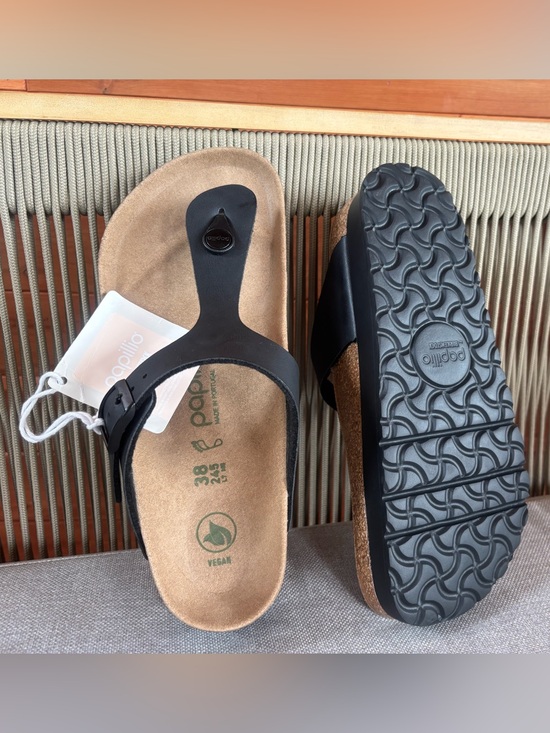 Birkenstock Shoes - Birkenstock 💅 Papillio Gizeh Flex Vegan Leather Black Platform Sandals 36 37 38